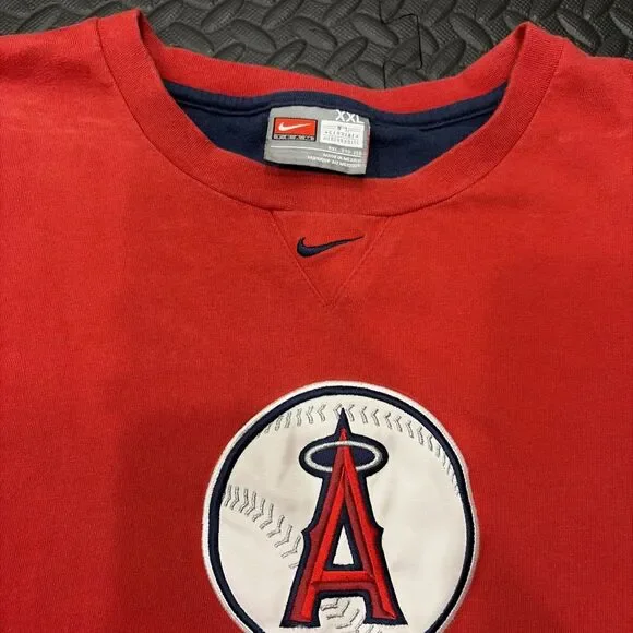 Rare Vtg 1990’s Team Nike MLB Anaheim Angels Sz XXL Red shohei ohtani mike trout - Picture 4 of 10